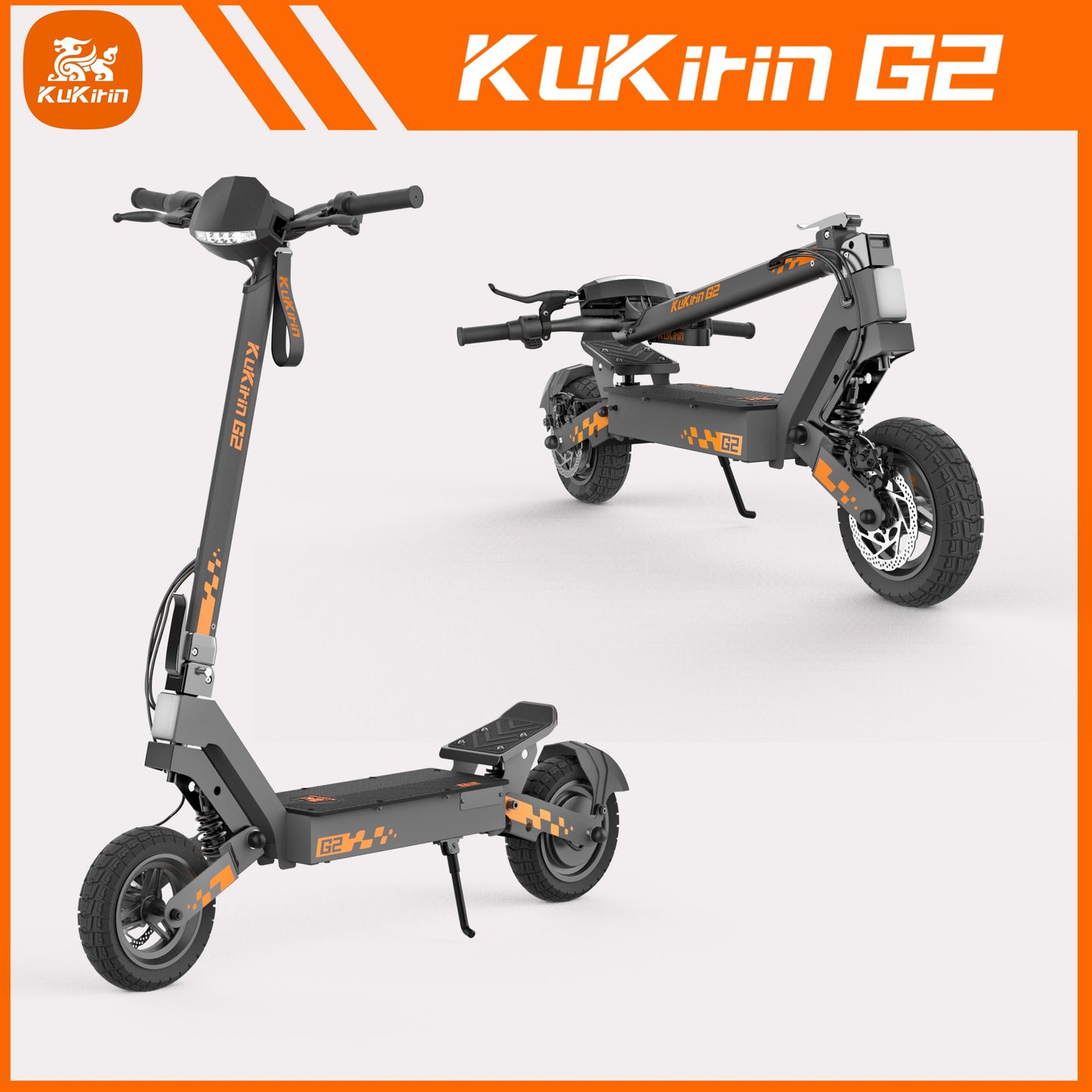 KuKirin G2 48V 15.6Ah Powerful Battey, 800W Motor Electric Scooter Kukirin