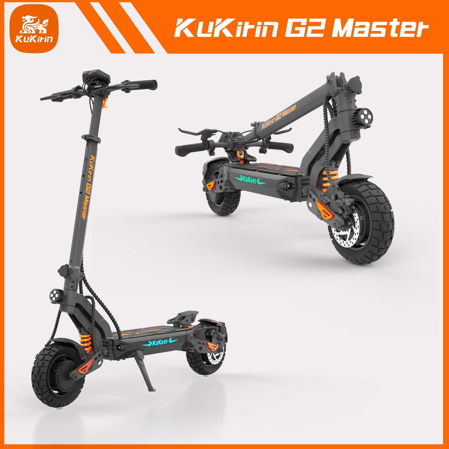 Kukirin G2 Master 52V 20.8Ah Battery, Dual 1000W Powerful Motor Electric Scooter Kukirin